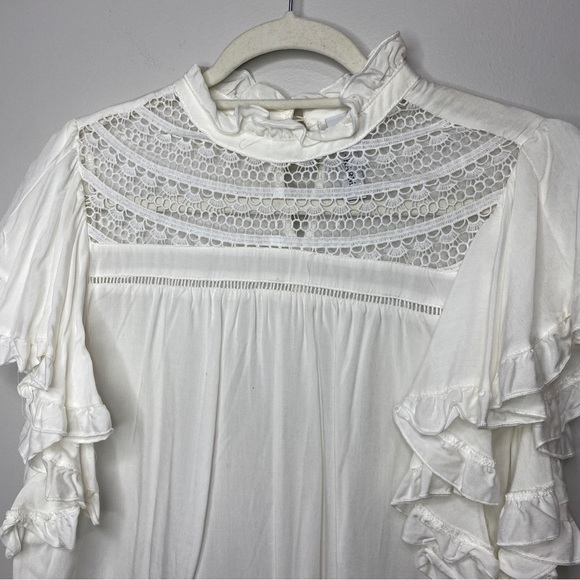 GRACE + KARMA Ruffled Blouse Small - Picture 7 of 8